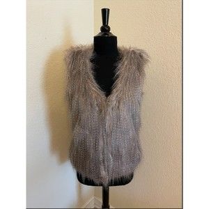 Allen B. by Allen Schwartz Faux Fur Vest Sz M